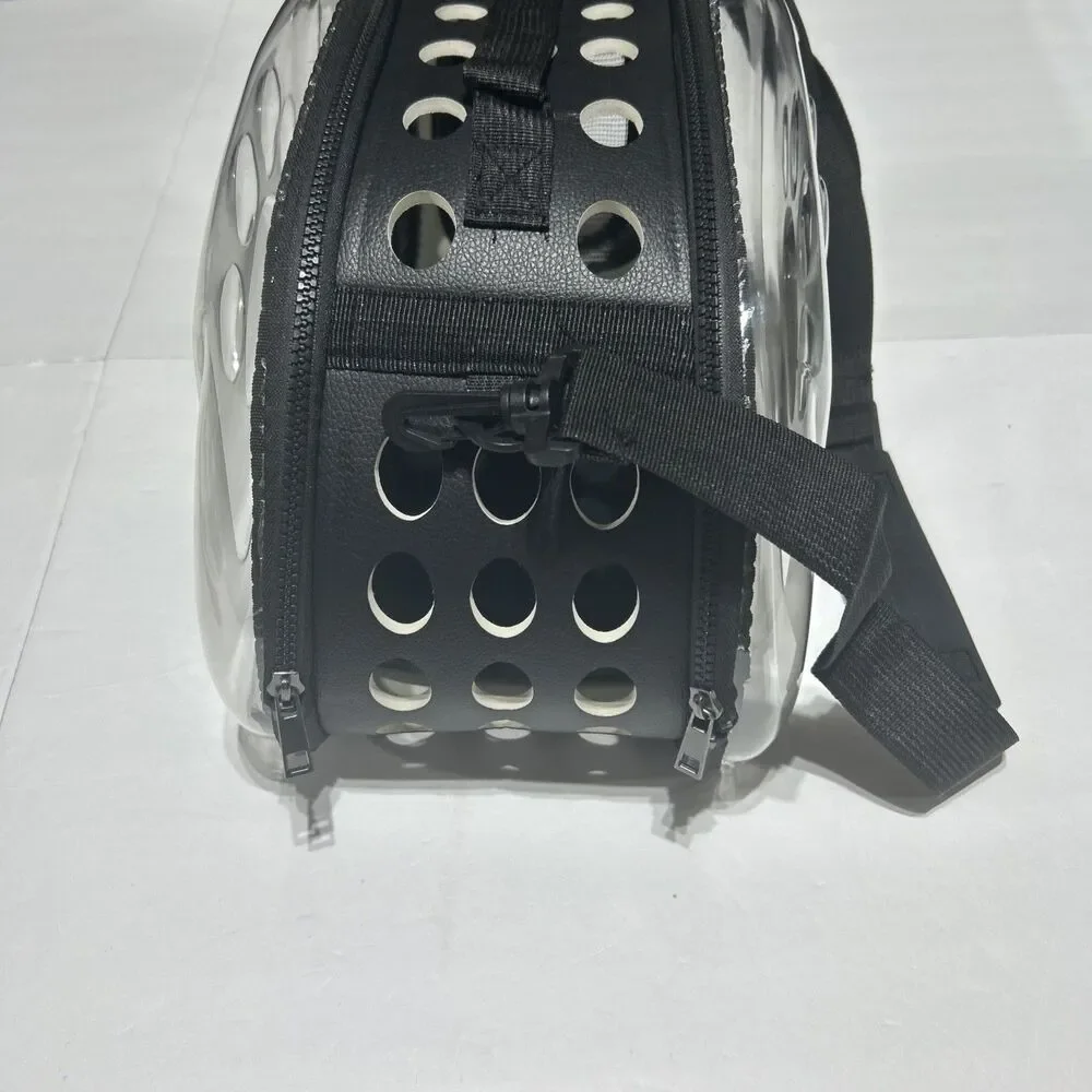 Portable Clear Pet Carrier Bag for Cat or Small Dog Breathable Travel Tote